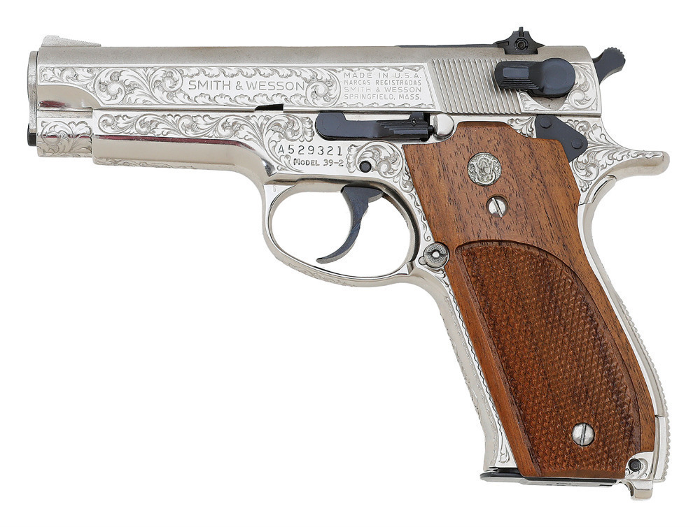 Excellent Factory Class-A Engraved Smith & Wesson Model 39-2 Semi