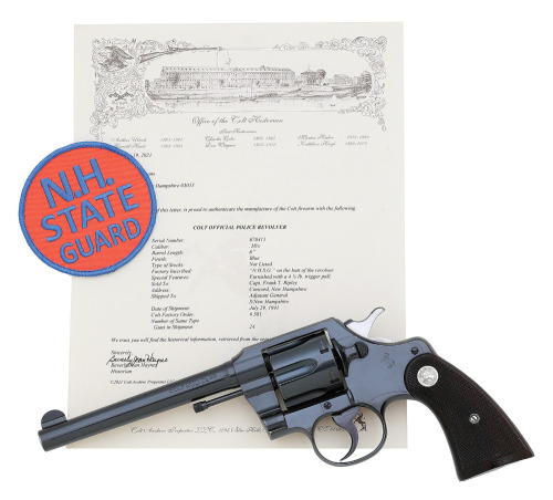 Fine Colt Official Police Revolver Identified To New Hampshire State Guard