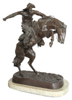 Excellent And Desirable &ldquo;The Bronco Buster&rdquo; Bronze By Frederick Remington