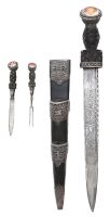 Very Fine Scottish Silver-Mounted Argyll And Sutherland Highlanders Dirk By Marshall & Sons - 2