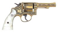 Lovely Spanish Gold Damascened Ruby Extra 38 Hand Ejector Revolver - 2